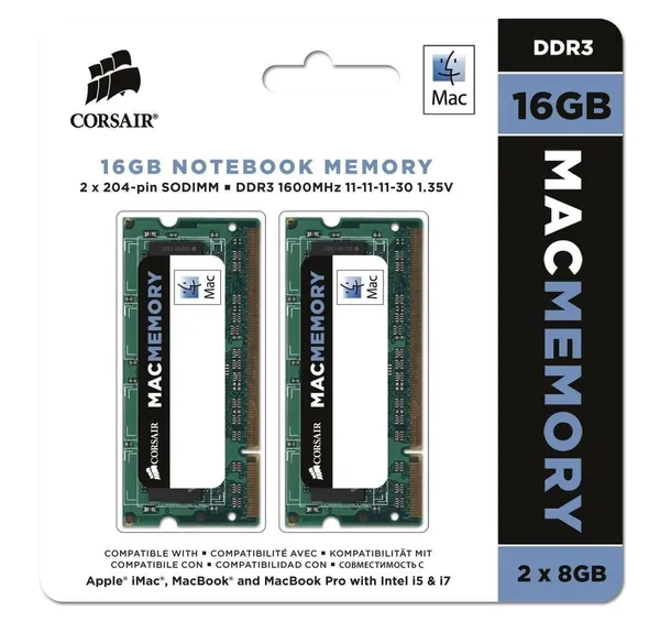 Corsair 16GB Kit 2x8GB DDR3L 1600MHz CL11 Mac Memory 1600 cl11